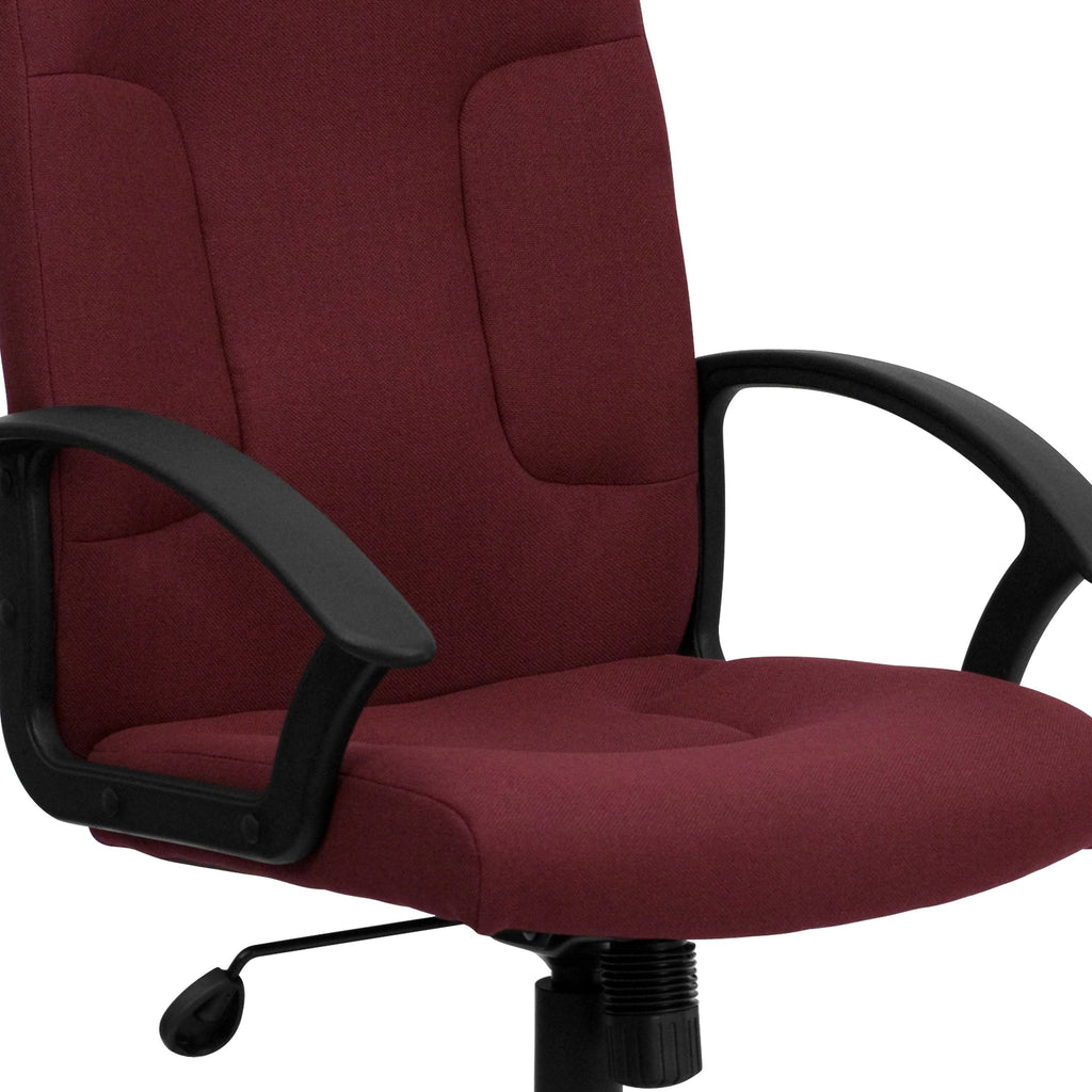 Navy Fabric Executive Swivel Office Chair with Nylon Arms E950