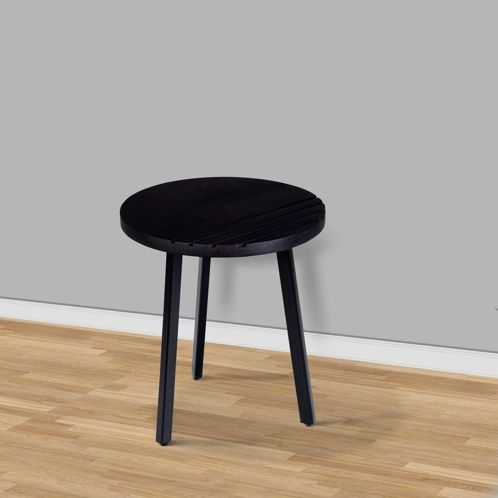 18 Inch Round Mango Wood Side End Table T606