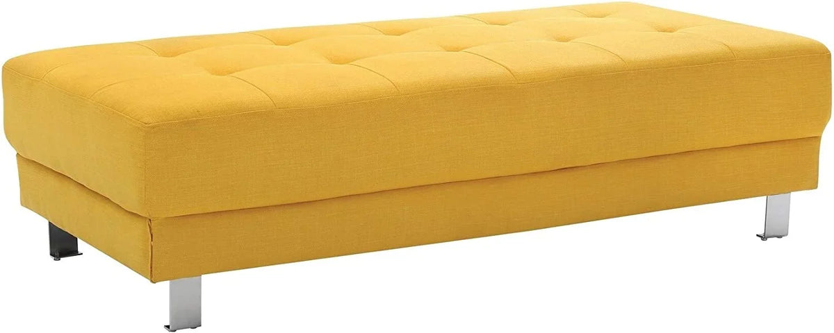 Orange Twill Fabric Ottoman B7369