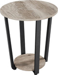 Round 2 Tier Side Table with Storage J252126