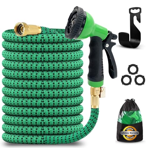 100ft Expandable Garden Hose with Holder L797963