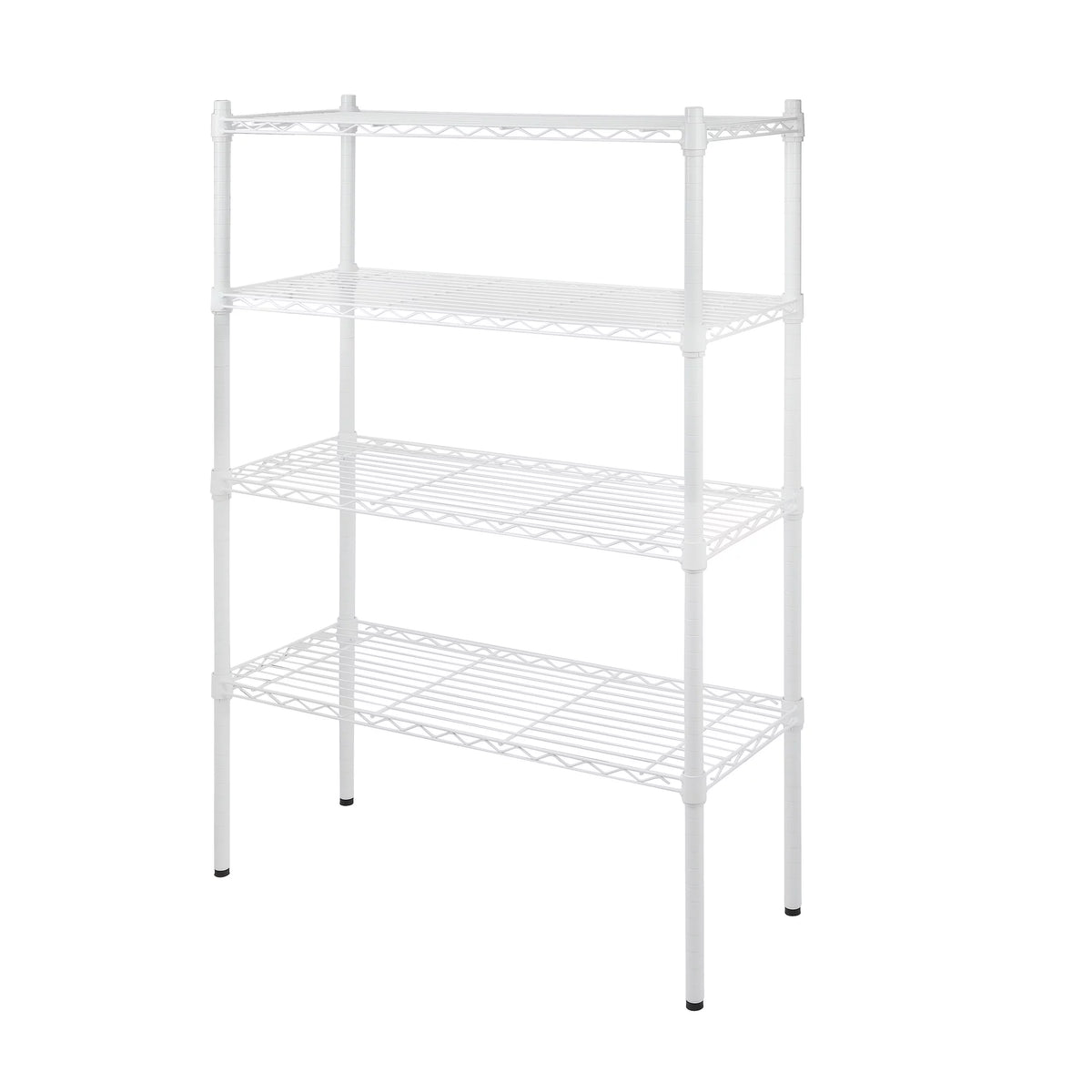 4-Tier White Wire Shelf Unit I81518