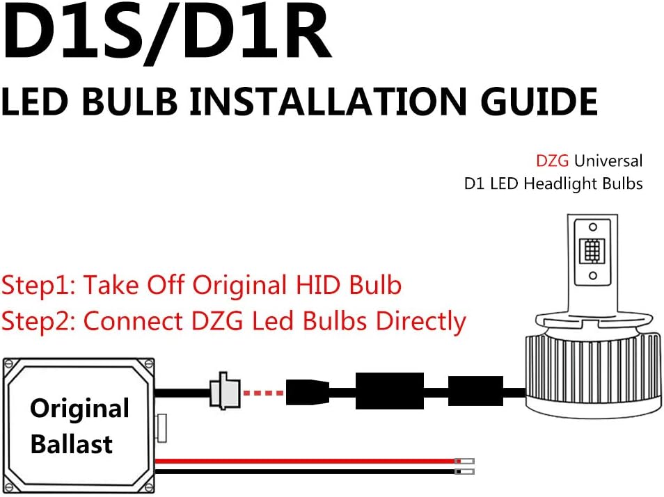 D1S D1R LED Headlight Bulb Conversion Kit, 1 Pair Pack of 2 V203787