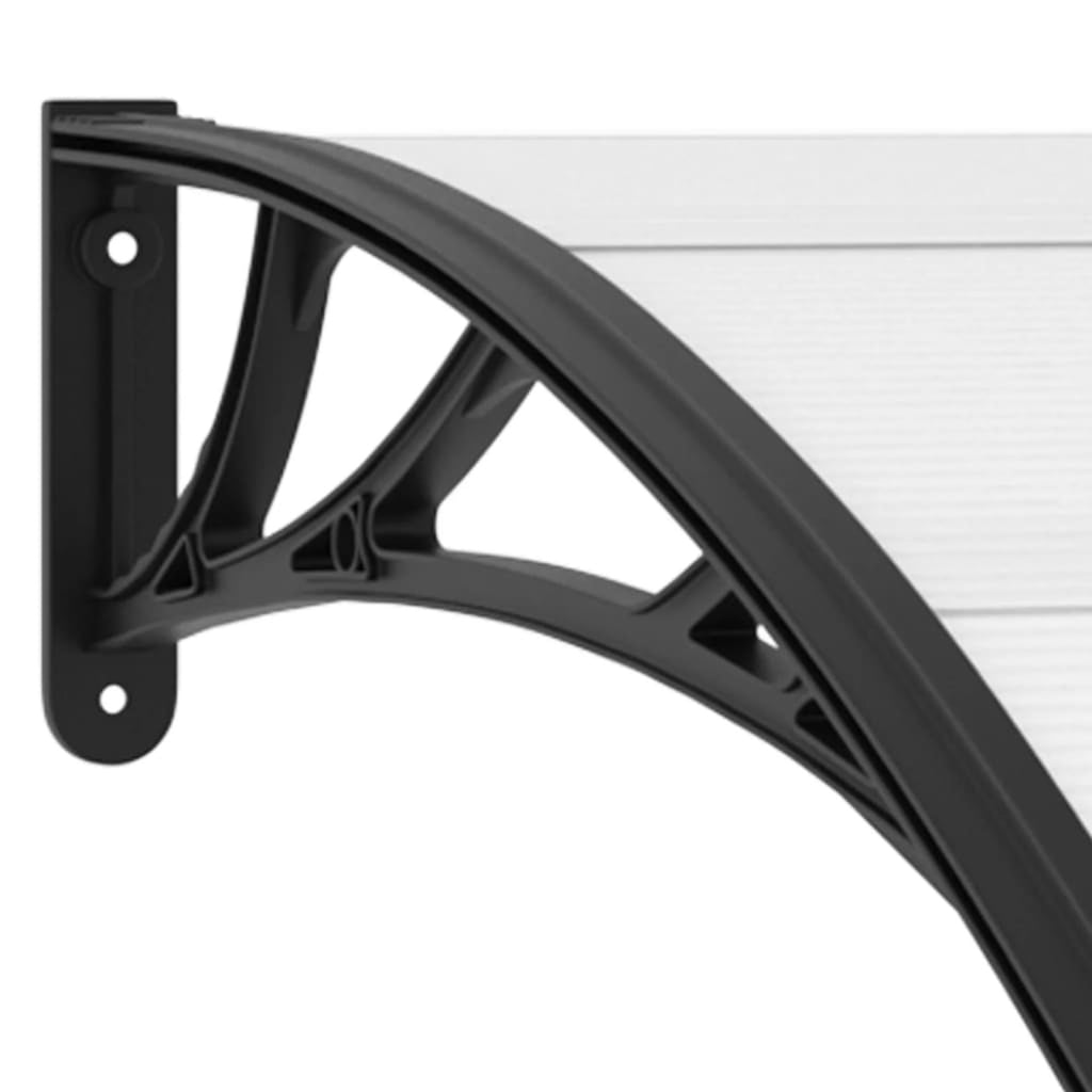 Door Canopy Black and Transparent 118.1"x31.5" PC B360797
