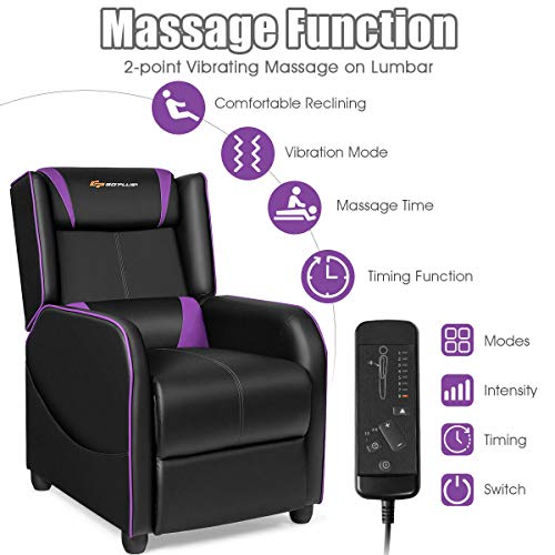 PU Leather Recliner Chair with Footrest S6266