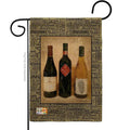13 x 18.5 in. 3 Wine Bottles Burlap Double Sided Garden Flag H410266