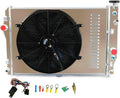 3 Row Aluminum Radiator with Electric Fan Shroud Thermostat Kit E254