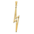14k Yellow Gold Polished Diamond-Cut Lightning Bolt Pendant Q3453