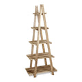 5-Tier Ladder Shelf Bookcase Storage Display Shelf Natural S37768