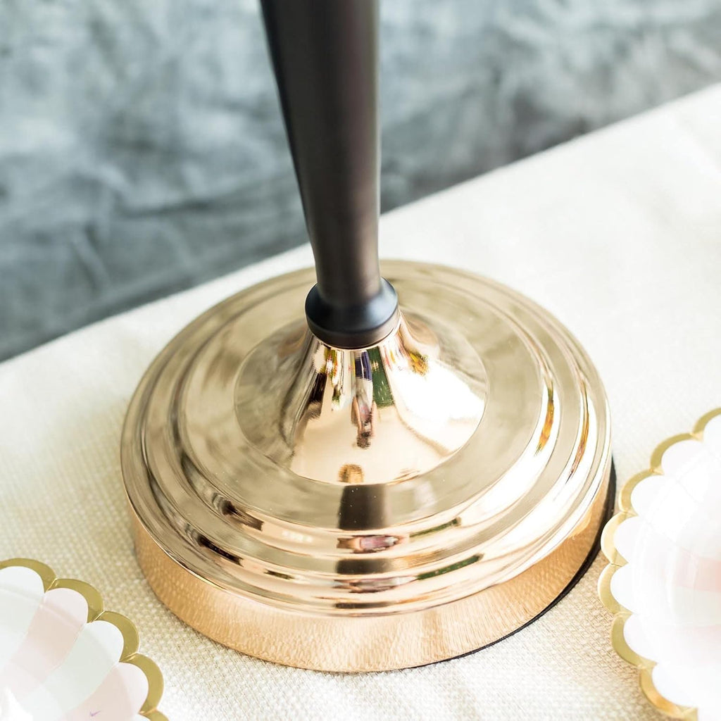 25 Matte Black/Gold Metal Tealight Candle Holder S420158