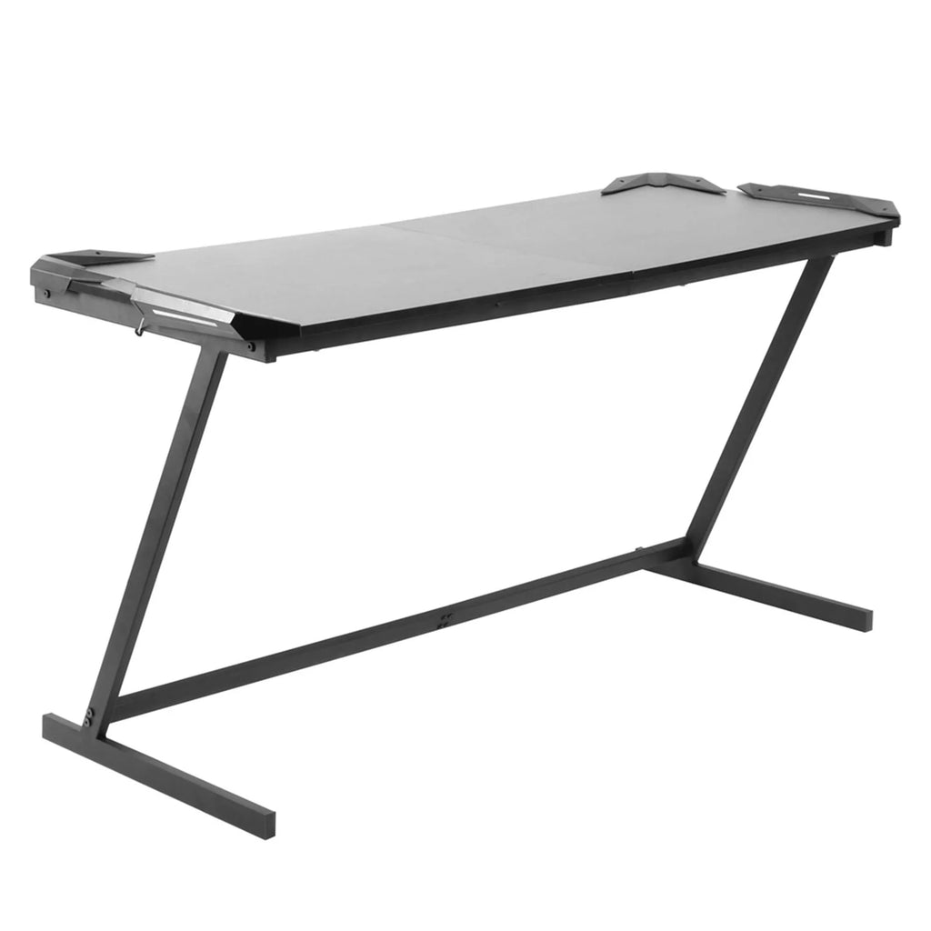 Black 59in Computer Desk Gaming Desk with LED Light V321