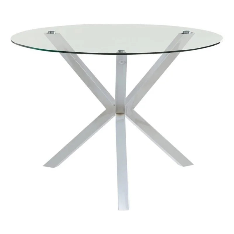Contemporary Round Glass Top Dining Table I5163
