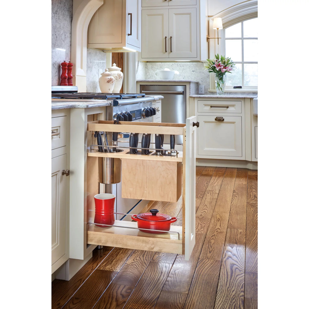 8 Inch Pullout Cabinet Organizer with Knife Block W867082
