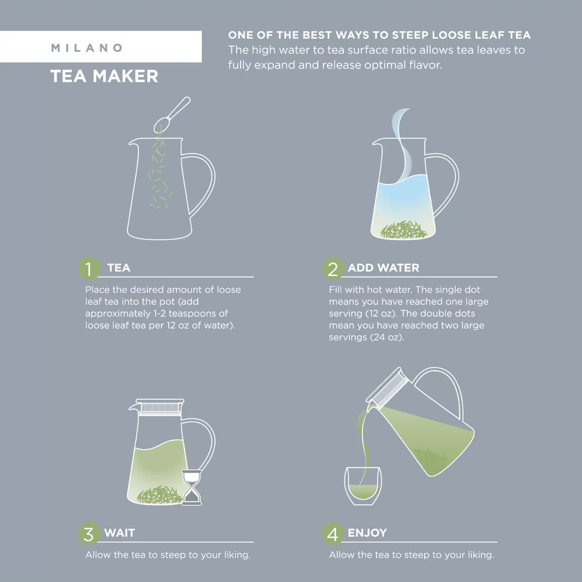 Insulated Glass Tea Steeper N5906