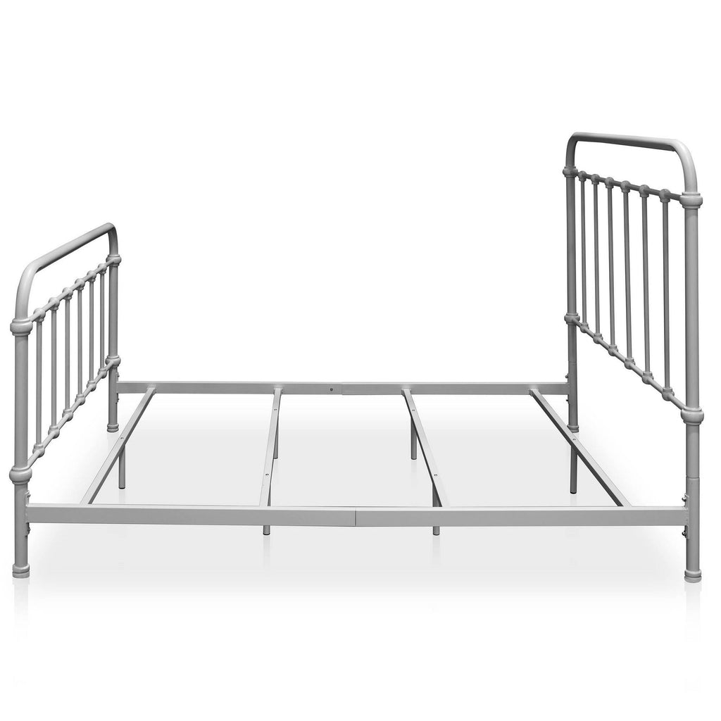 Twin Metal Bed Vintage White D212