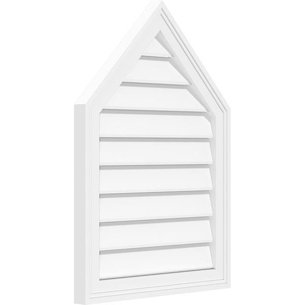 Peaked Top Surface Mount PVC Gable Vent I62978