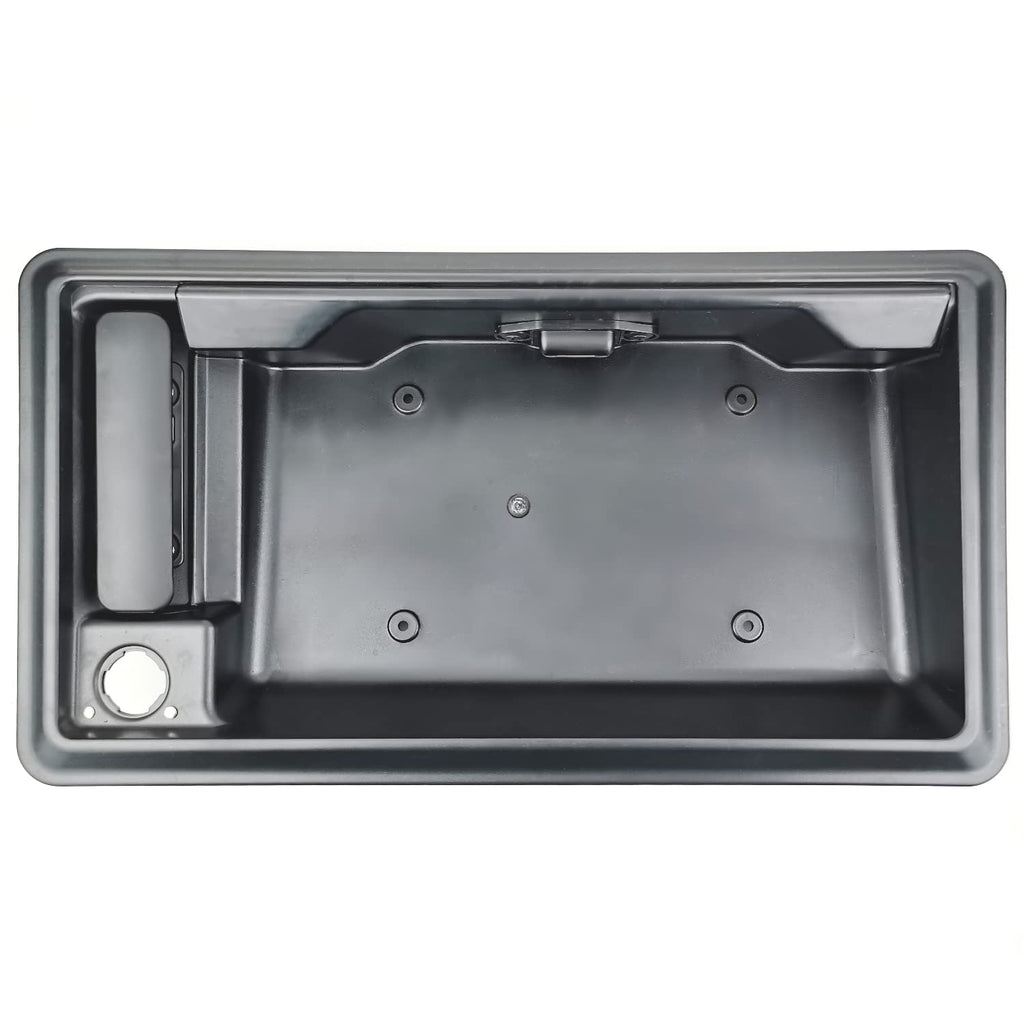 Right Side Rear Exterior Cargo Door Handle & License Plate Housing Frame Bracket for 08-21 Ford E150 E250 E350 E450, Pack of 2 W991