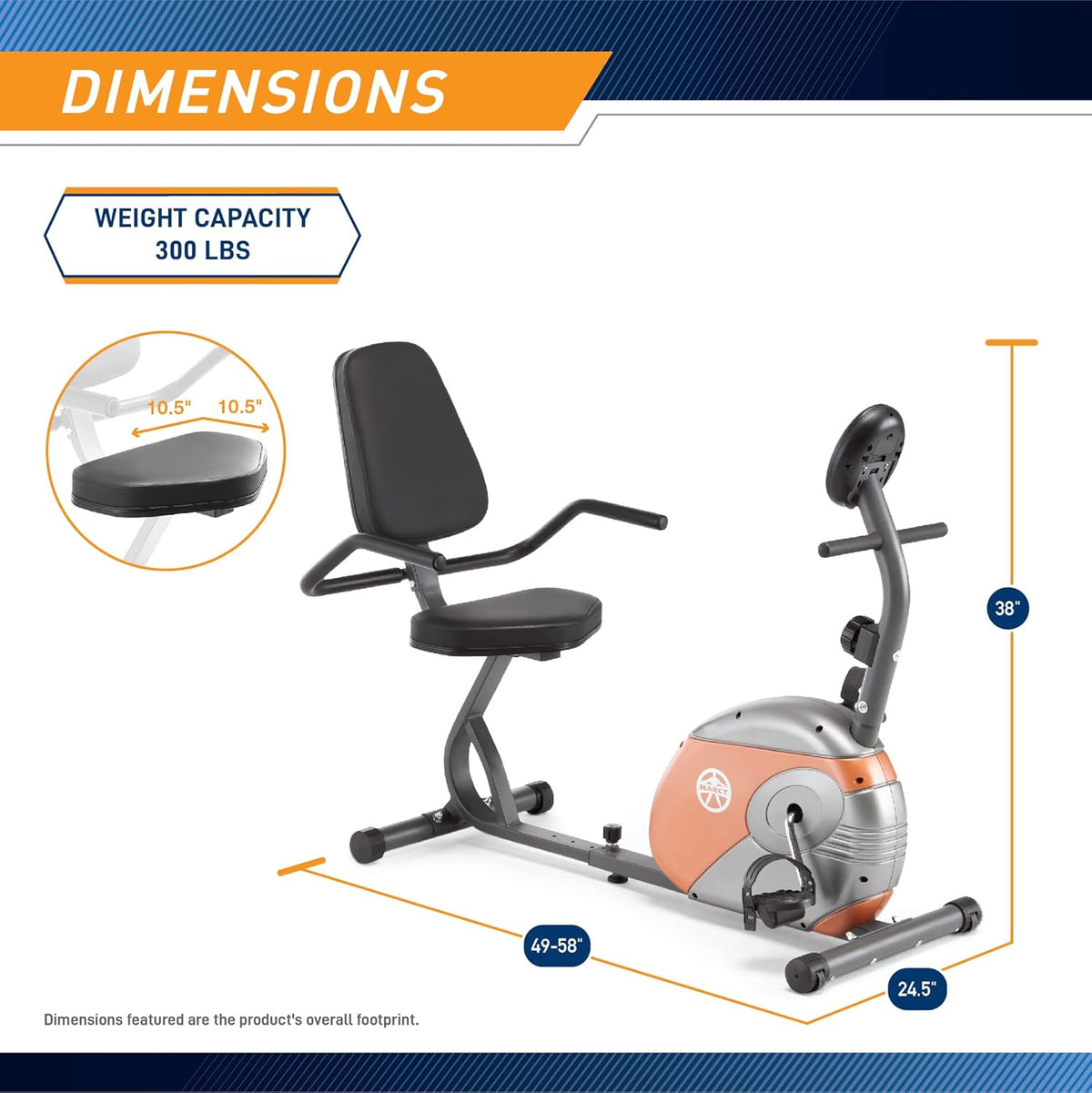 Recumbent Exercise Bike with Resistance D73657
