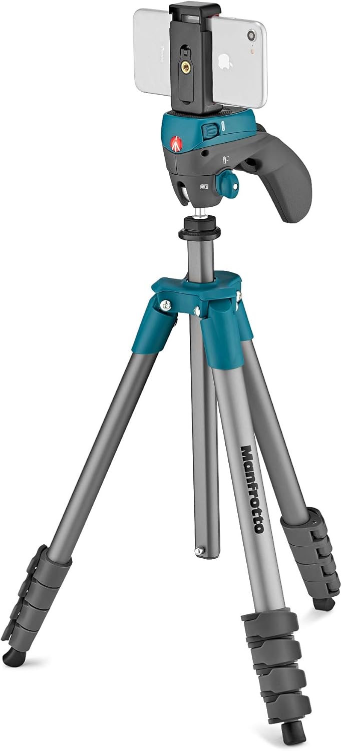Compact Light Aluminum 4-Section Tripod Kit with Ball Head, Black, Pack of 2 E25409