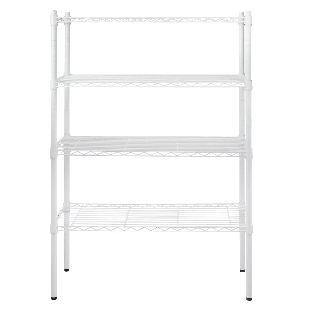 4-Tier White Wire Shelf Unit I81518