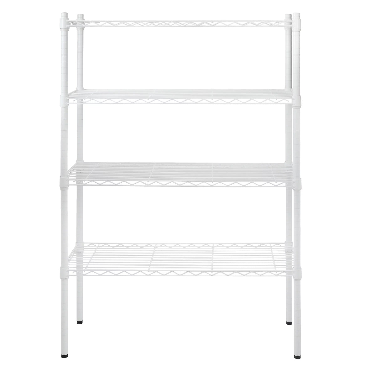 4-Tier White Wire Shelf Unit I81518