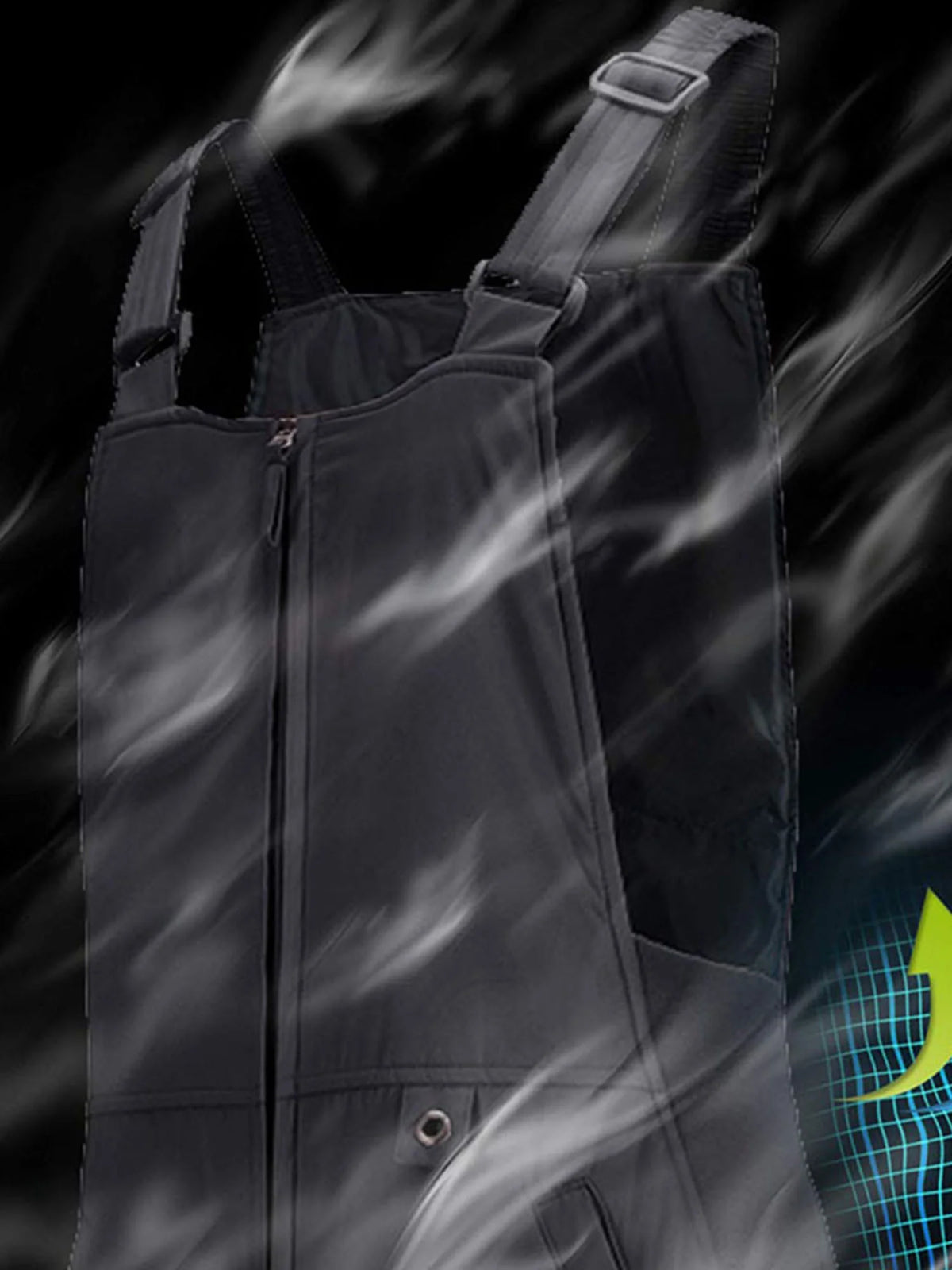 Waterproof Insulated Ski Bibs Overalls with Pockets Z65426