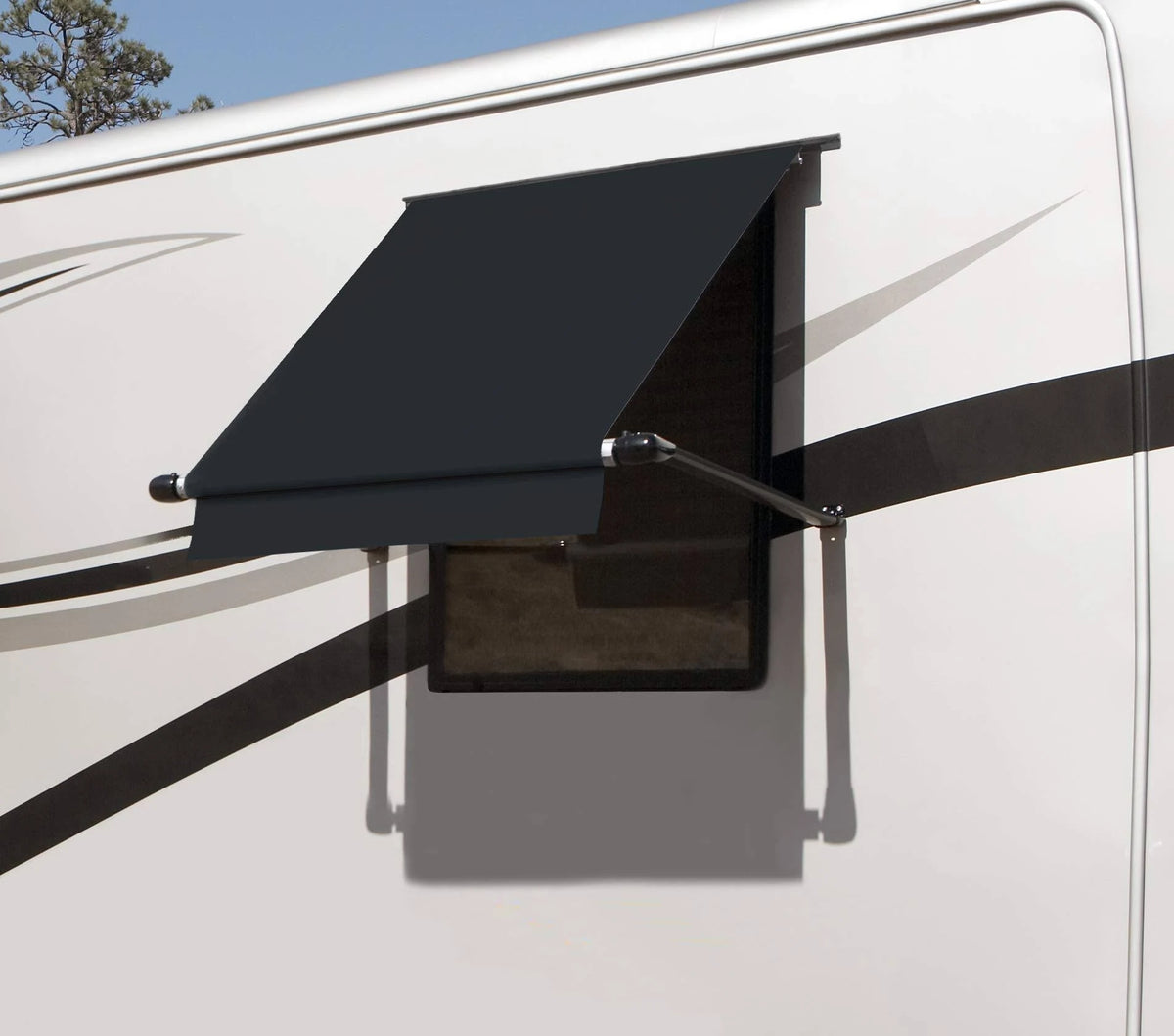 Black RV Window Awning E947795