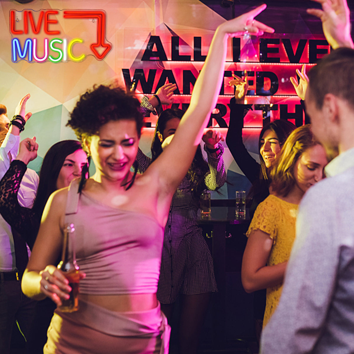LED Neon Light Signs for Bedroom Music Studio J6378