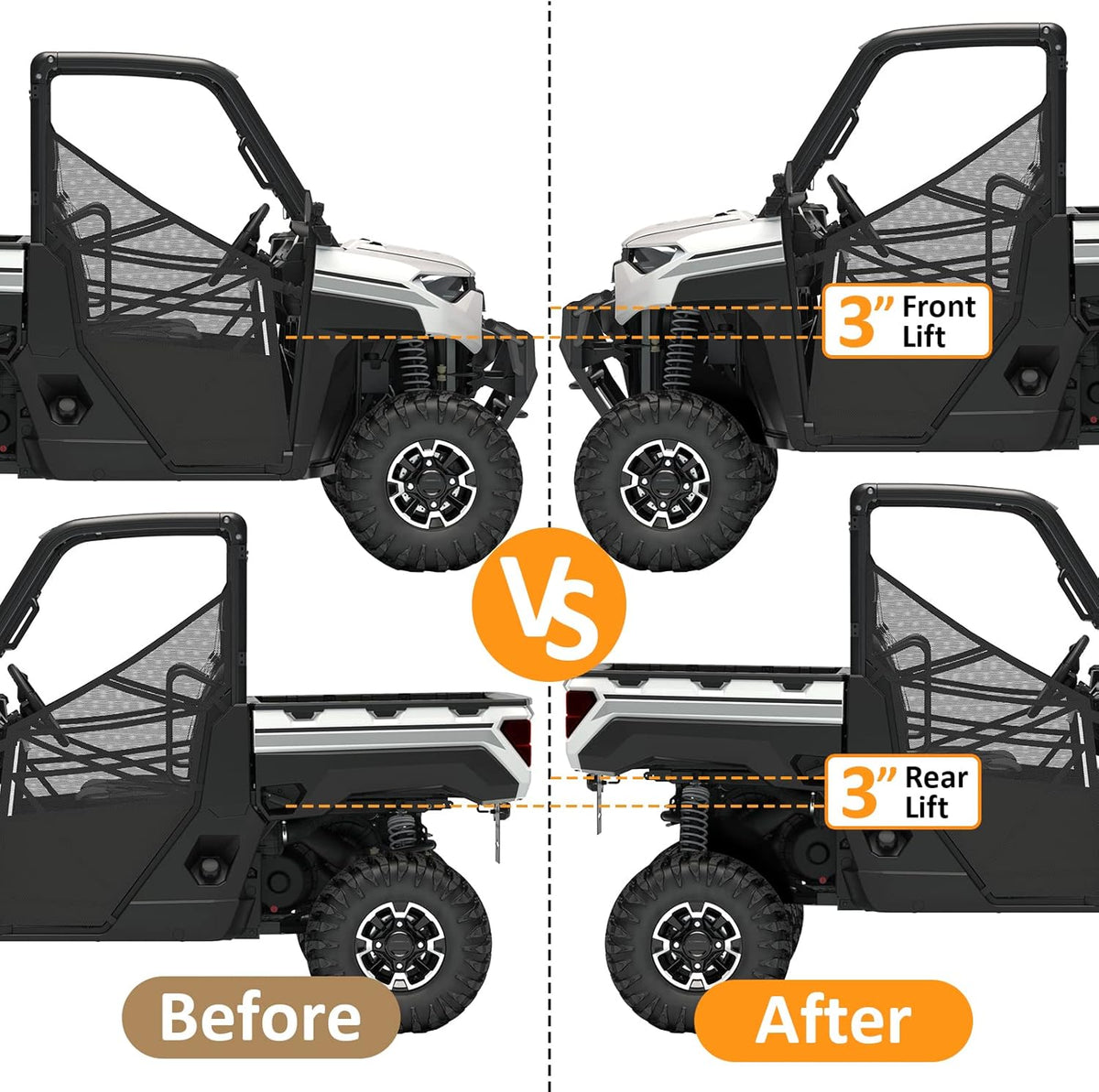 3 Inch Front and Rear Suspension Lift Kit for Polaris Ranger Fullsize U738