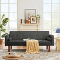 Grey Linen Futon Sofa Bed S9673