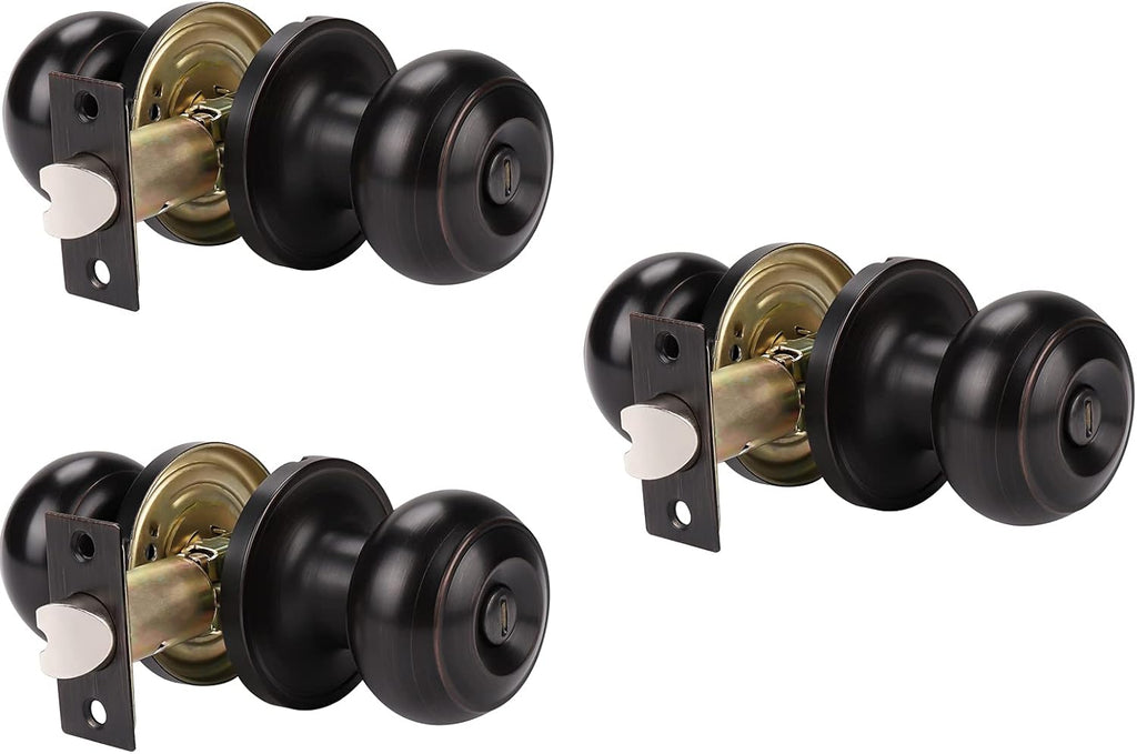(5 Pack) Oil Rubbed Bronze Passage Door Knob X66290