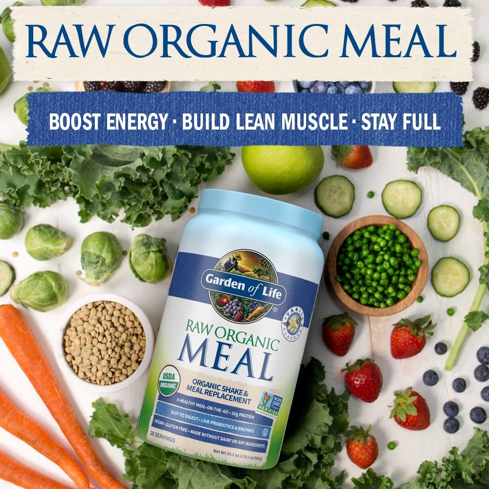 Vanilla Plant Based Protein Powder Meal Replacement Shake, 28 Servings, Pack of 2 G4145