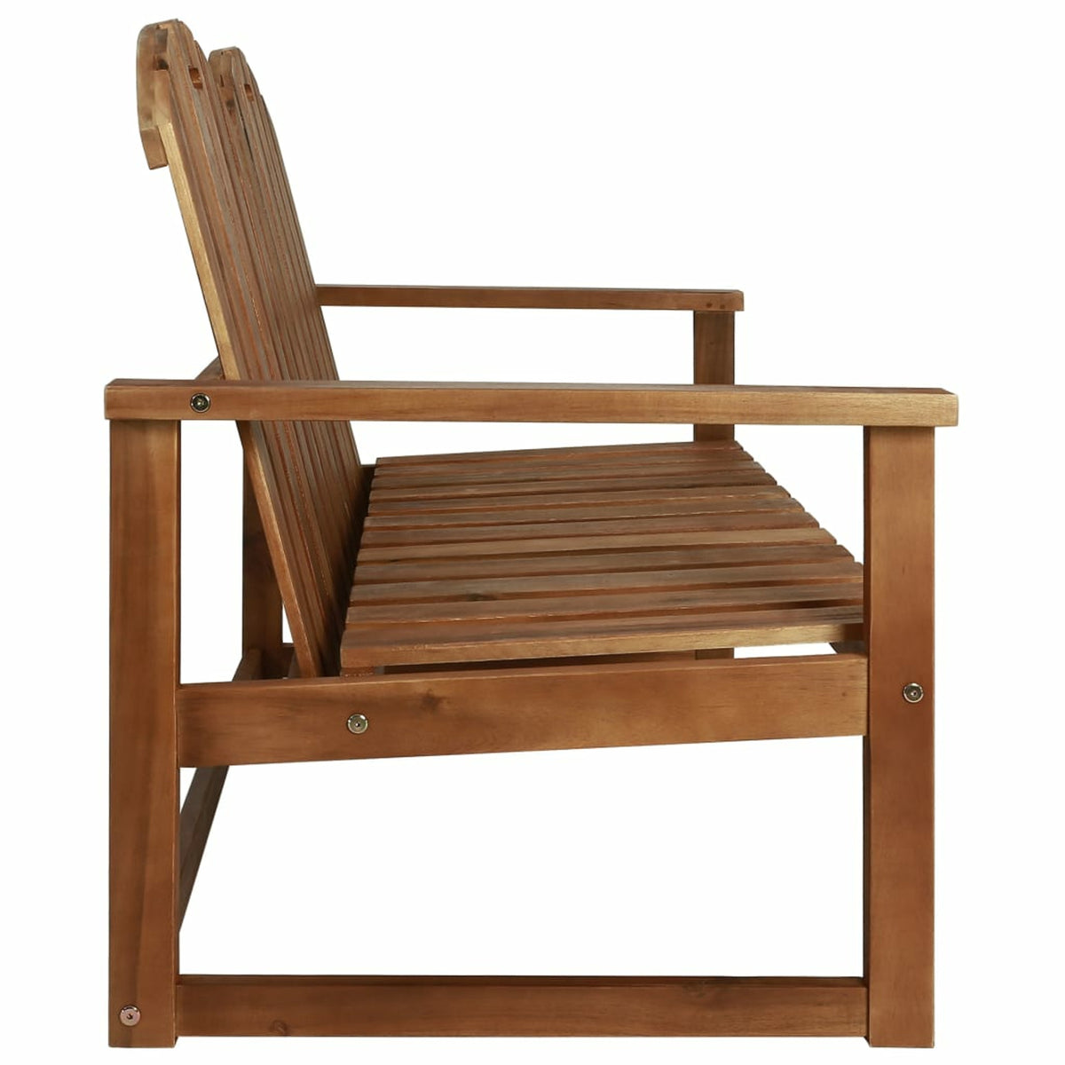 Set of 4 Acacia Wood Patio Lounge Set with Garden Bench and Coffee Side Table D890