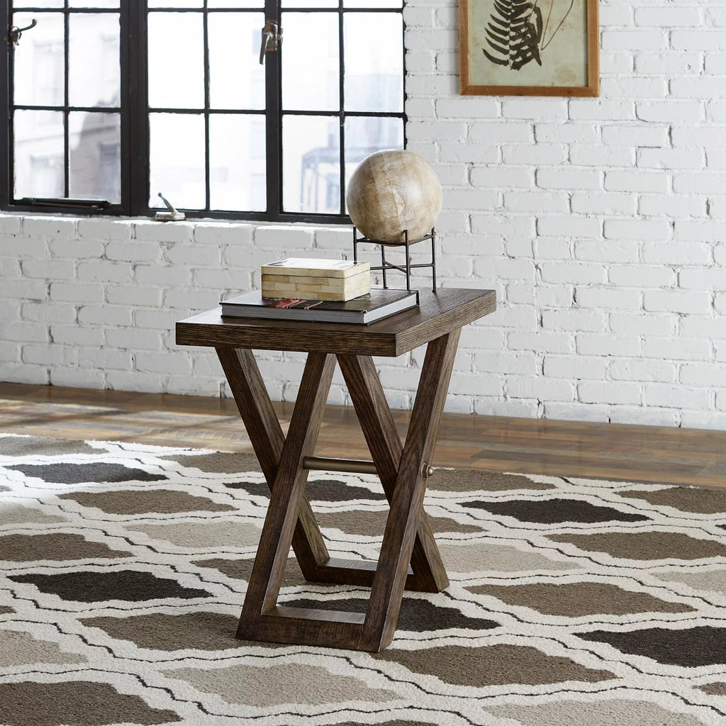Russet Brown Chairside Table G481