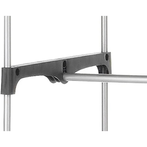 Silver and Black Double Rod Closet System N128255