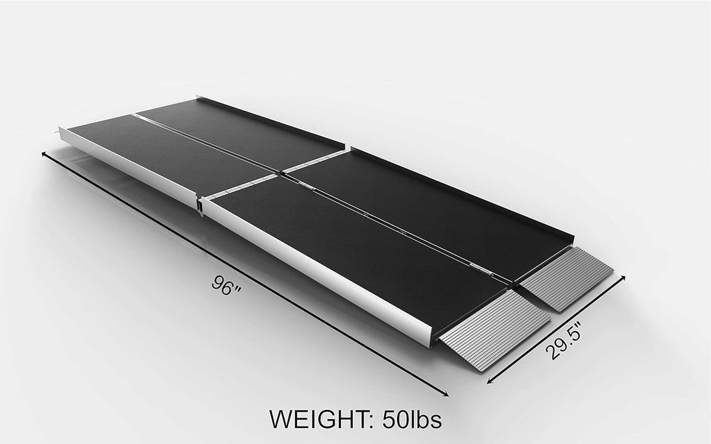 Suitcase Trifold Portable Ramp with Slip-Resistant Surface, 8 Foot Y2727