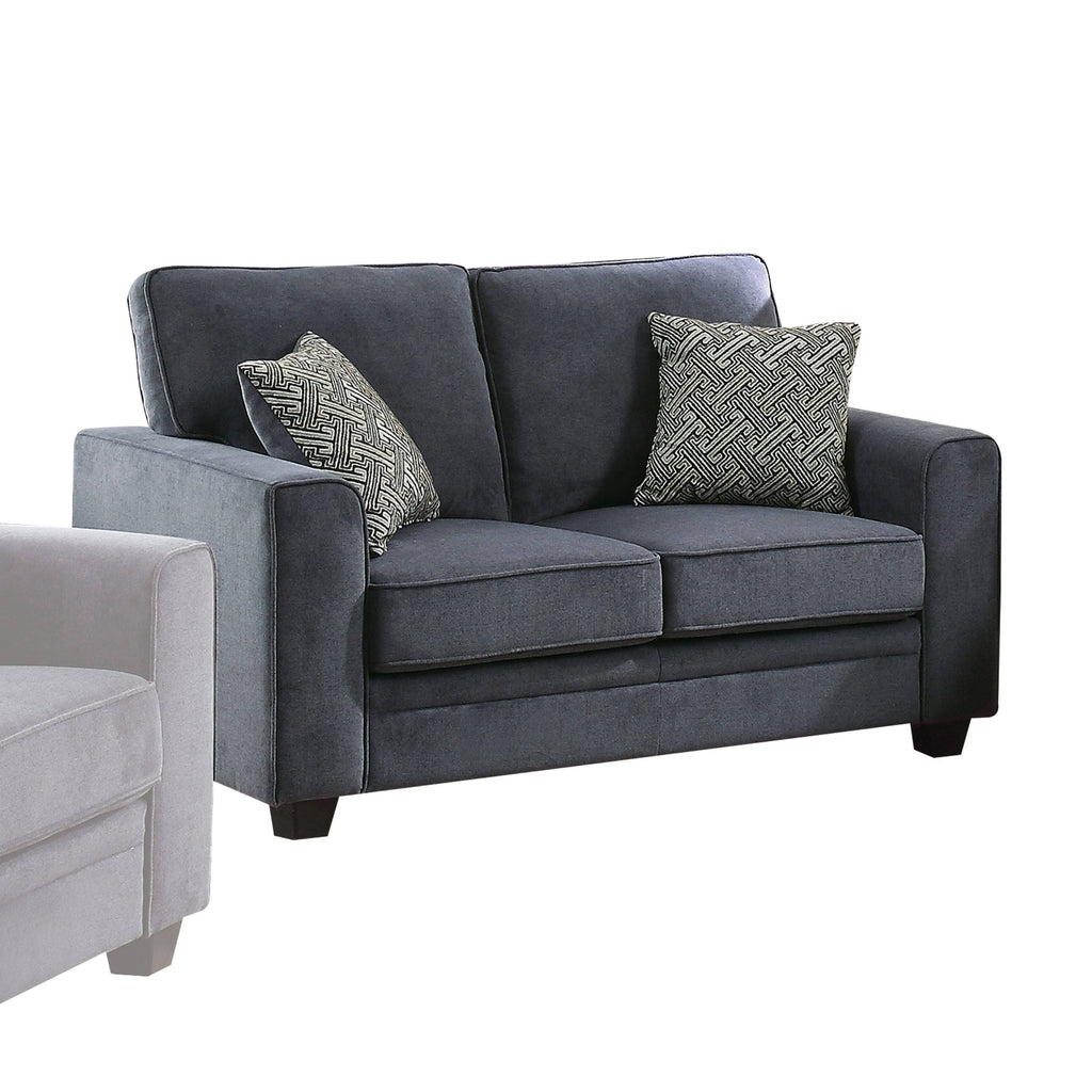 Blue Fabric Loveseat with Sleeper N915706