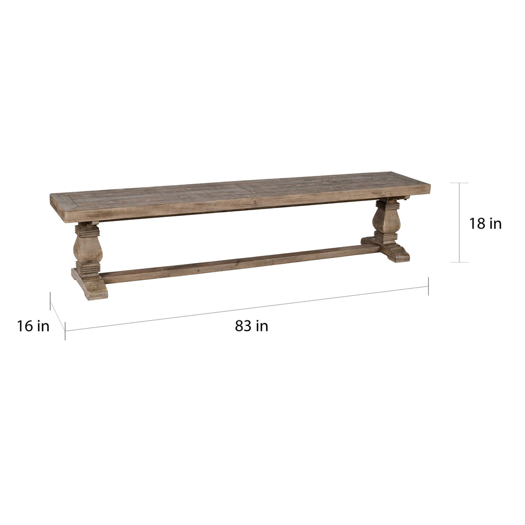 Reclaimed Pine 83 inch Bench F53479