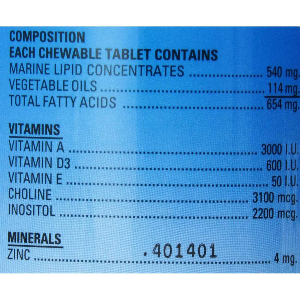 Chewable Vitamins for Dogs 180 Tablets K549399