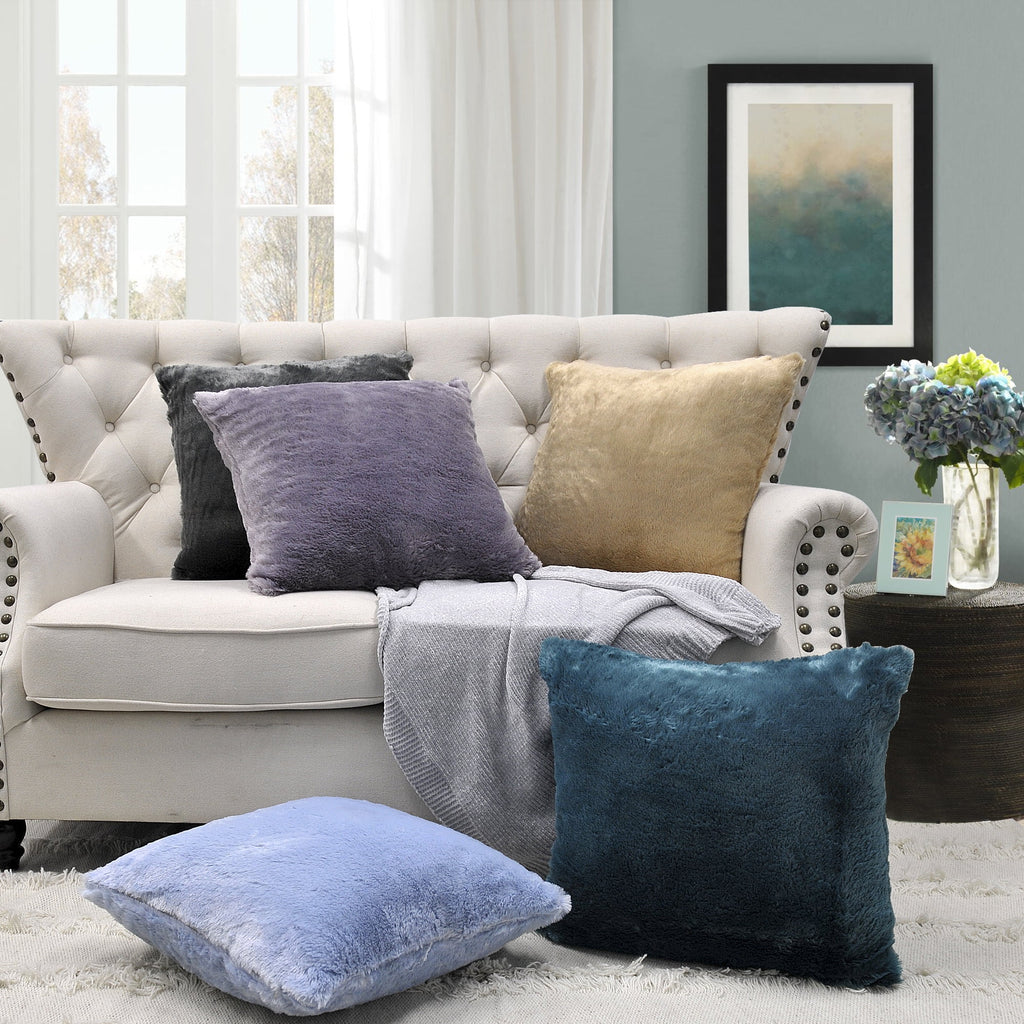 Faux Fur Throw Pillow Cover 4 Piece Set A888536