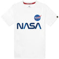 White & Blue Reflective Cotton Tee A573926