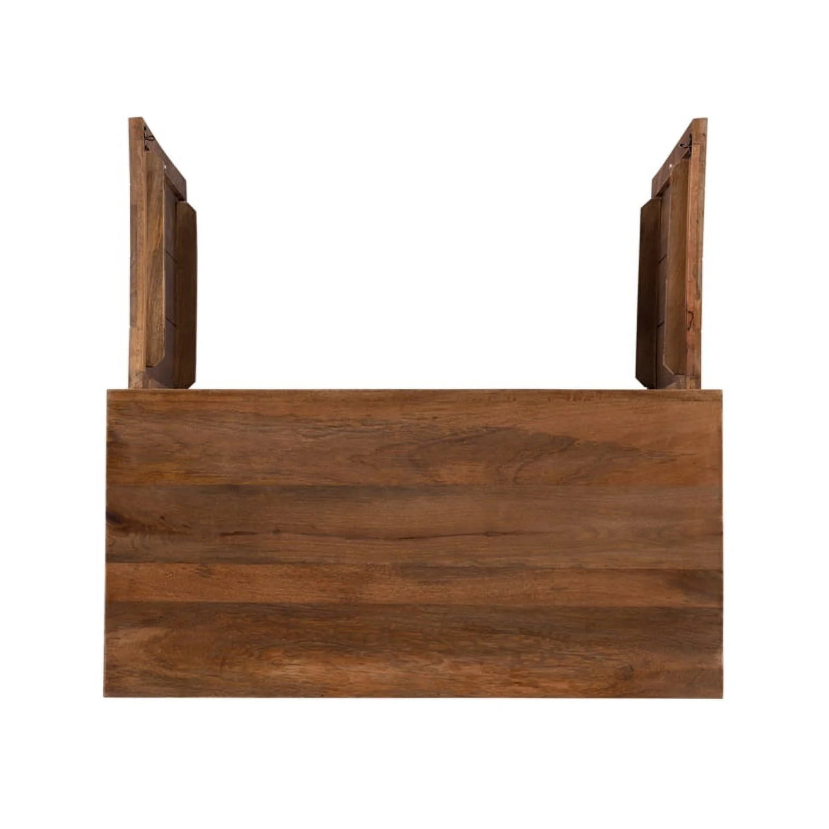 Brown Wood Cabinet with 2 Shelves K91945