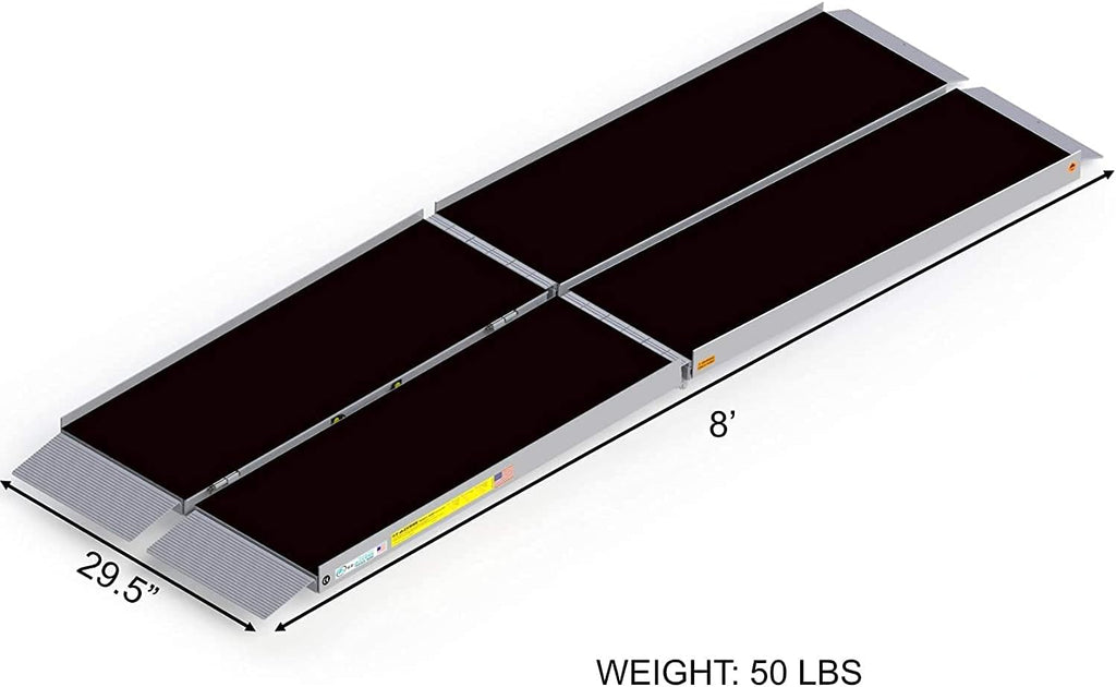 Suitcase Trifold Portable Ramp with Slip-Resistant Surface, 8 Foot Y2727