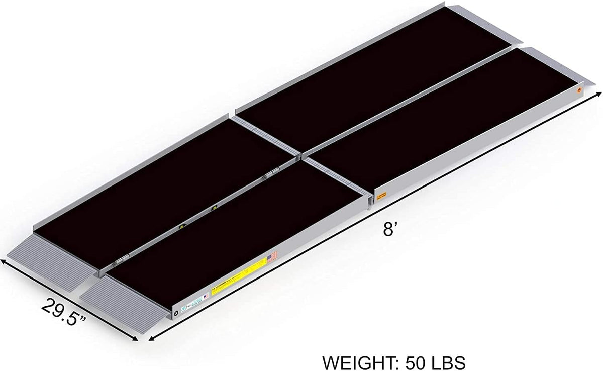 Suitcase Trifold Portable Ramp with Slip-Resistant Surface, 8 Foot Y2727