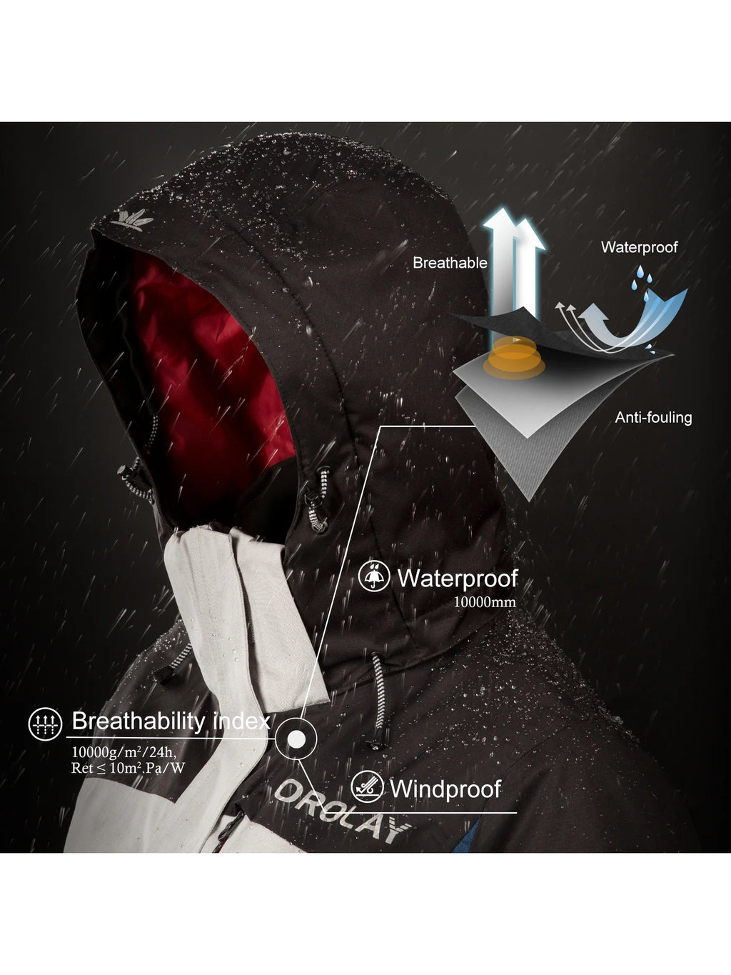 Waterproof Winter Ski Jacket D755069