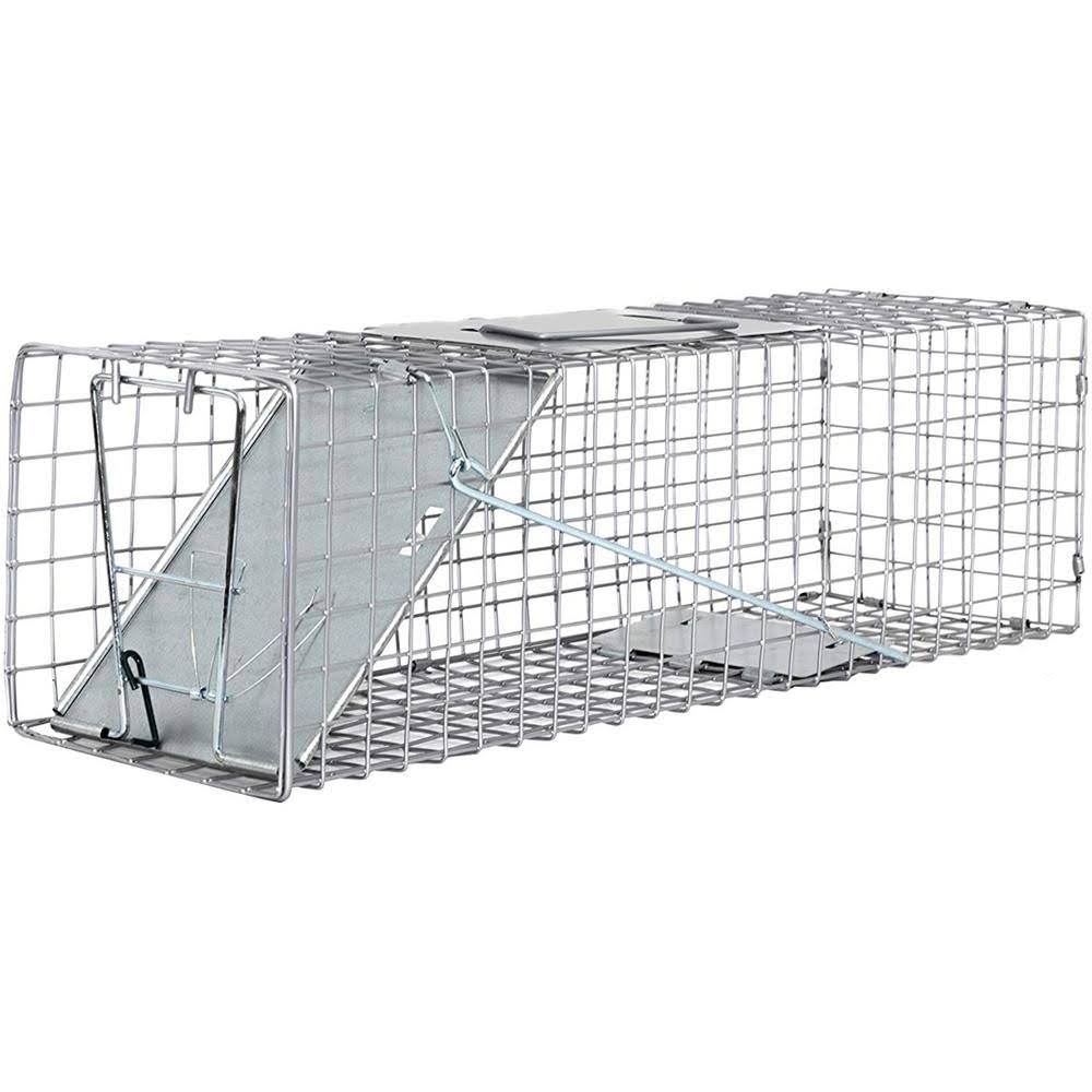 Medium One Door Catch Release Heavy Duty Humane Cage Live Animal Trap Y921
