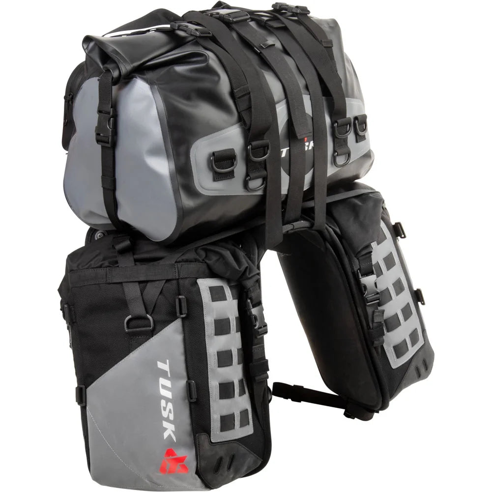 Rackless Luggage System with Medium Dry Duffel Tail Bag Standard Heat Shield I3397