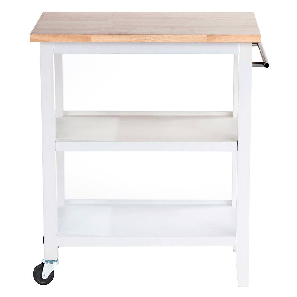 White Wood Kitchen Cart G39540