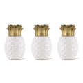 6.5-Inch 3-pk Glass Table Torch White/Gold J106