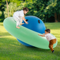 Green & Blue Inflatable Dome Rocker Bouncer with 6 Handles K3242